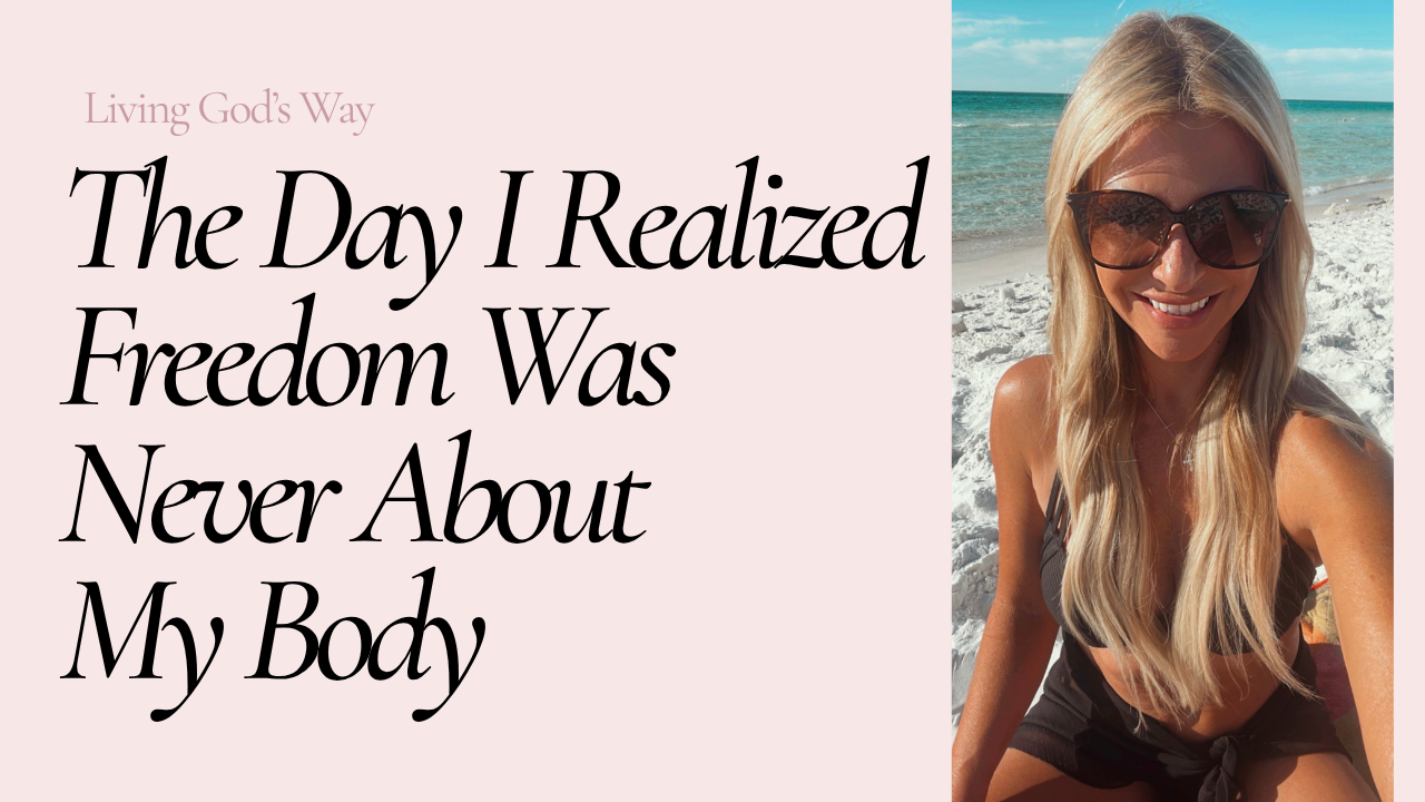 Kim Dolan Leto at the beach discussing how true freedom was never about her body but about putting God first.
